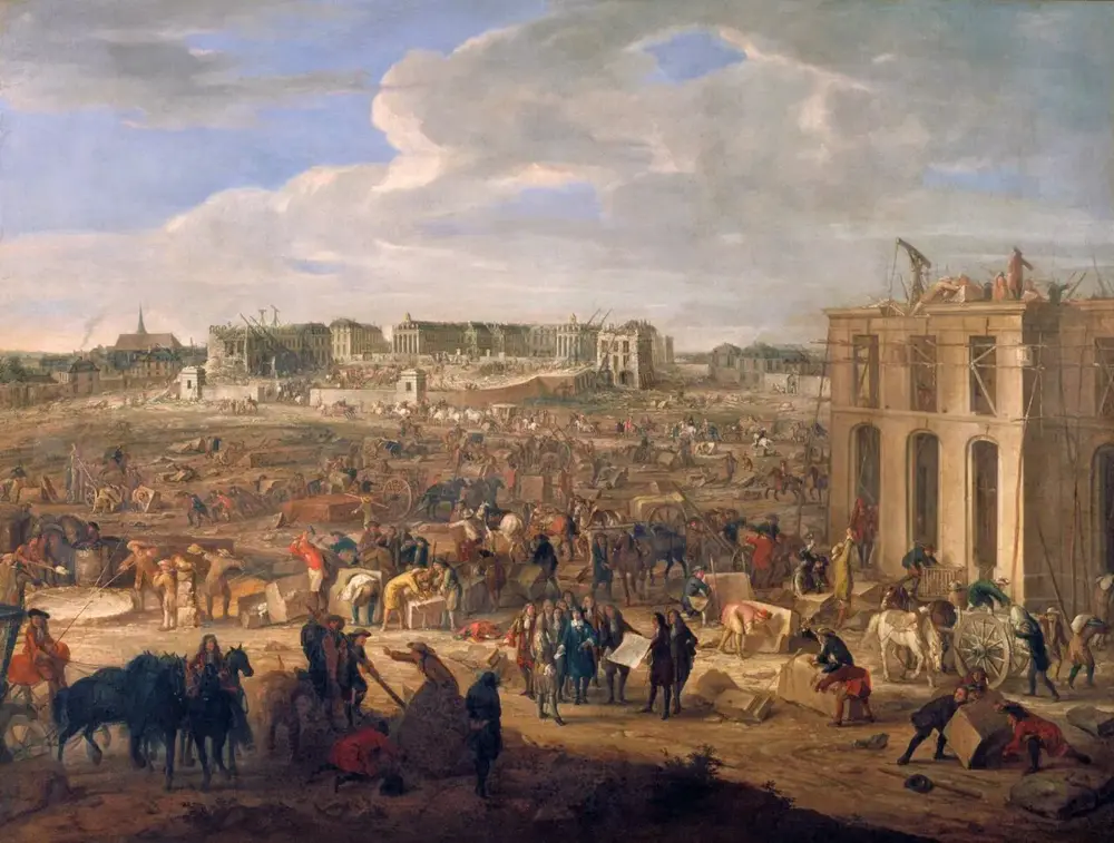 Adam Frans van der Meulen - Construction of the Château de Versailles - WGA15115